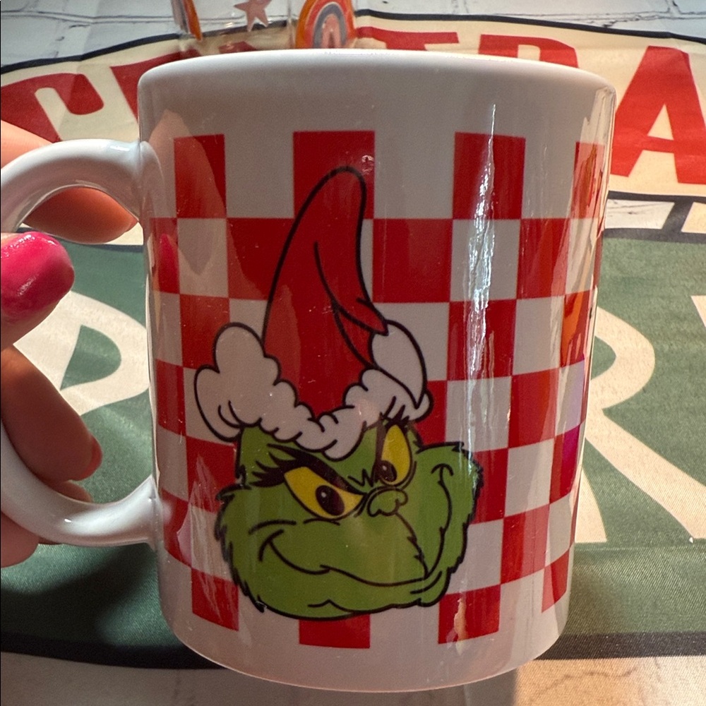Disney Red and White Checkered Mugs